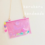 〈お取り置き中〉シャカシャカポーチ　ショルダーバッグ⭐︎purple lamé