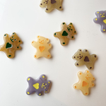 ラスト1点◉kids向け◉【4pcs  assort#ls】カラフルくまさんアクリルパーツ　くまさん/クマさん/くま/アクリル/キッズ/貼り付け/可愛い/アニマル/キッズ/