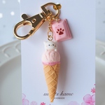 7/9販売♡にゃんこストロベリーアイスとチョコレートのキーホルダー【送料無料】