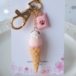 7/9販売♡わんちゃんストロベリーアイスとチョコレートのキーホルダー【送料無料】