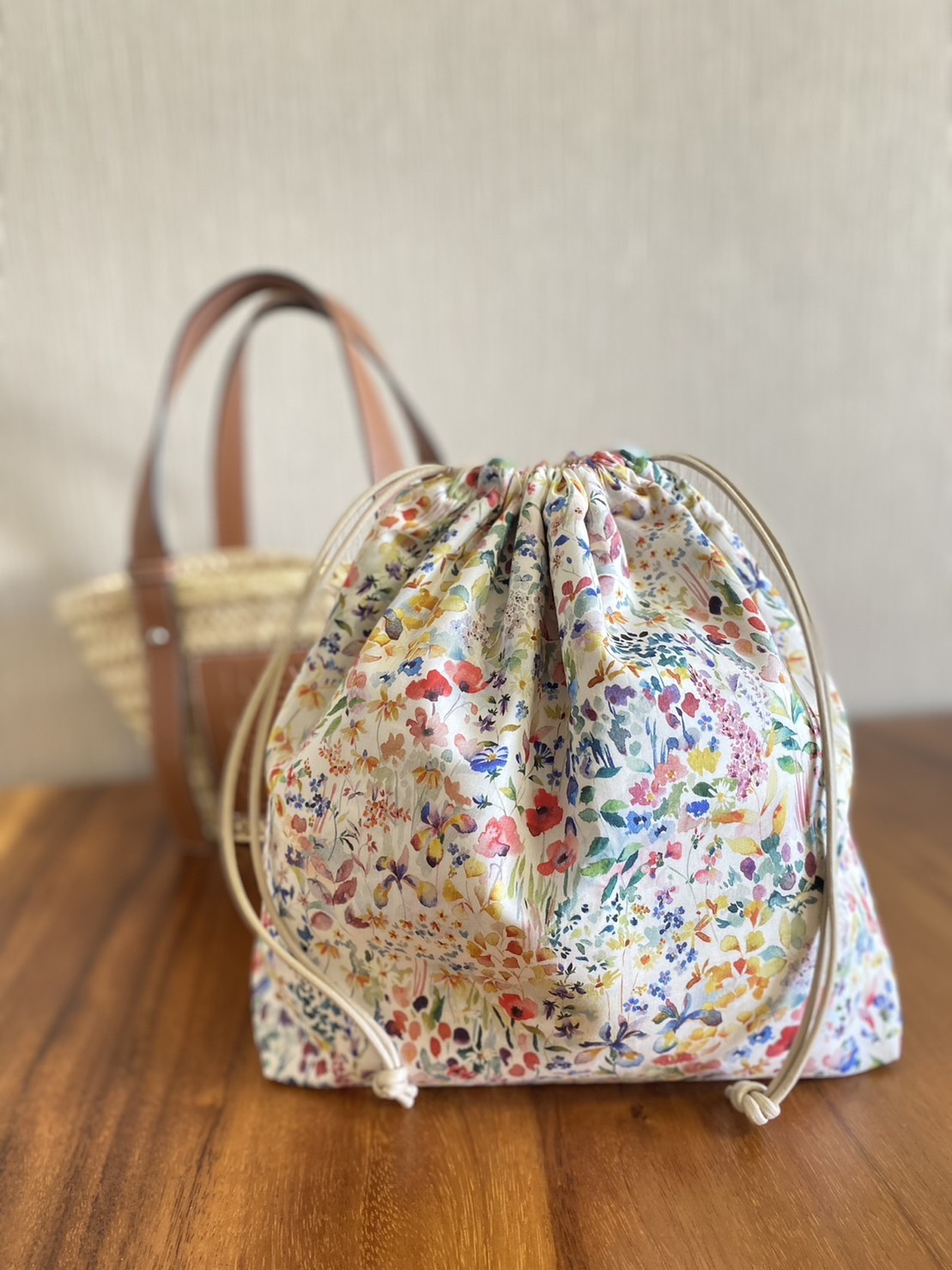 ロエベカゴバッグSサイズ用 巾着 インナーバッグ リバティ Loewe