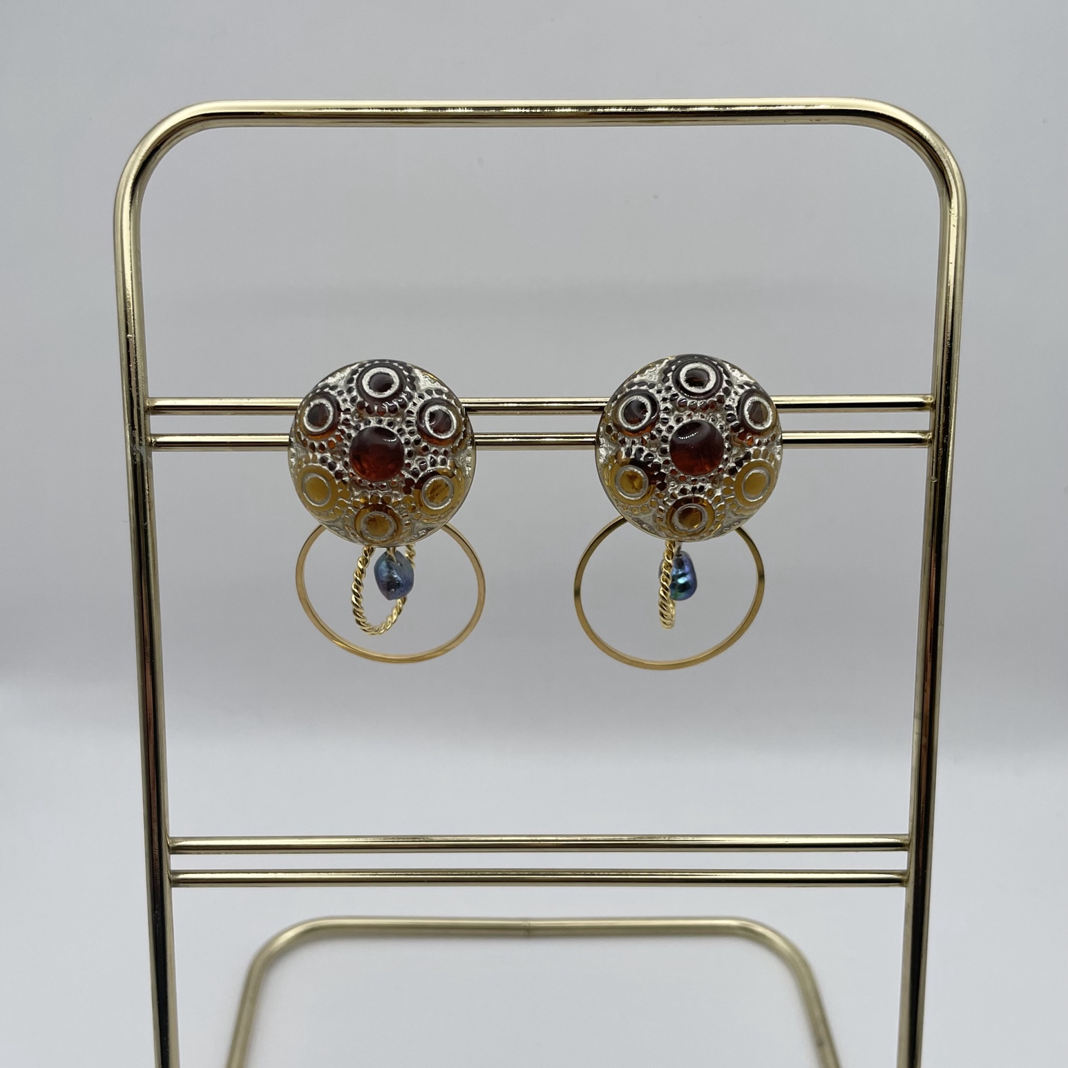 ヴィンテージゴールド　ハンドメイドイヤリング　クレオパトラ ヴィンテージゴールド ハンドメイドイヤリング クレオパトラ