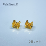 1007-1★18k二層トーラススペーサー★天然石ブレスレットアクセサリーパーツ