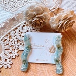 新作｡˚Une Une×淡色くすみ カラー×ドラフラワー レジン イヤリング ピアス アクセサリー  