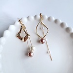パールゆらゆら 上品✧*  アシンメトリー  ピアス/イヤリング