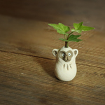 小粒猿 / 白　花器　一輪挿し