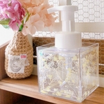 【完成品】ハーバリウムディスペンサー　泡タイプ　250ml  スターチス　イエロー