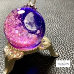 IORIの月夜桜レジンネックレス　大玉
