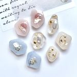 【送料無料】ハンドメイド　レジン　パーツセット　カボション　ピアスパーツ