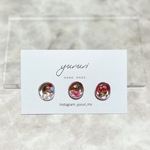 小粒〈ピアス〉ゴールド×ピンク