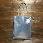 【kululu】本革 レザー シルバー箔押し加工トート