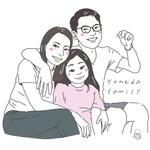 【hanakohaha様専用】【先着5名様限定価格 】☆★家族のシンプル似顔絵イラスト【ペットもOK】★☆SNSアイコンやプレゼントに大人気！ 