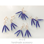 vintage lame×tube beads pierce