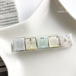 左用レジンヘアクリップ　アラベスク•パターン