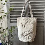 【HOLD】すずらん刺繍クロスのバッグ/ベージュ