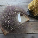 「星あつめ」wreath　スモークツリー とかすみ草の 三日月リース　　　　ドライフラワーリース　