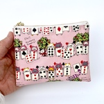 感謝セール品❣️超便利ラミネートミニポーチ　トランプねこ😽　12cmファスナー　裏面クリア生地