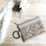 インド刺繍リボン＊カラビナポーチ