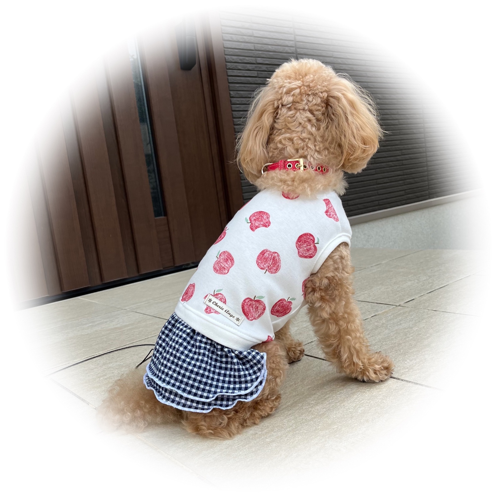 犬服 りんご柄🍎🍏タンクトップ⁑ワンピース - 犬服♡CHERIE-ANGE3'S