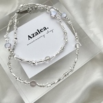 beads necklace [ clear purple ]