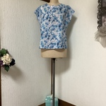 綿花柄　フレンチ袖ブラウスお試し価格💕