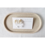 [イエベ春・ブルベ夏・ブルベ冬］small flowers × clear stone pierce/earring(ピアス/イヤリング/アレルギー対応可)