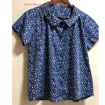 リバティ＊Xanthe Sunbeam＊の大人可愛いシャツブラウス(L)