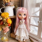 ネオブライスアウトフィット☆レースのワンピース+お花柄のトップス