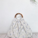 185  バンブーハンドルバッグ　夏バッグ　