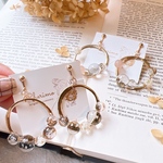 新作｡˚ゴールド フープ×球体×かすみ草 レジン イヤリング ピアス アクセサリー  