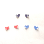 こぼれパールのミニピアス ハート　ノンホール可