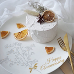 Anniversary plate‎𓂃◌𓈒🎂🥂🤍