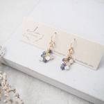  "Sapphire×ceylonmoonstone.."14kgf サファイア セイロンムーンストーン 天然石 ピアス☽ 