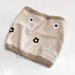 犬用スヌード＊Mサイズ　お花刺繍のコーデュロイスヌード