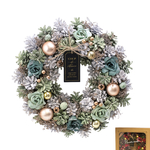 ★残りあと僅か★毎年飾れるクリスマスリース★【早割特別価格】クリスマスリース 　ミントグリーンL　クリスマス　リース　クリスマスギフト　お正月飾り　しめ縄　しめ飾り　スワッグ　お正月リース　