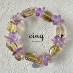 ◆ mixed color bracelet ◆アメトリンとウィスキークォーツの天然石ブレスレット