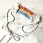 レインボーヘッドドレス&チョーカー🌈　手編み