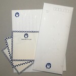 「藍色ふくろう」の縦書きレターセット