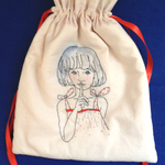 刺繍巾着  Girls♡  「ひみつ❤︎」