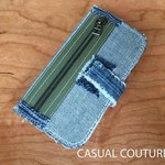 セール20%OFF 1点物　iPhone6/6s用アーミー風デニム手帳型ケース　SP16IC3013
