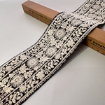 ⚠️訳有⚠️注意事項確認の上ご購入お願い致します⚠️約8cm幅/刺繍リボン/チュール/ホワイト刺繍