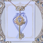 《wonder alice》幻想アリスと瞬く不思議の鍵　mini -シルキーホワイト-【ロリィタ/ロリータ　クリスタル　ビジュー　オーロラ　リボン　魔法　ファンタジー　不思議の国のアリス】