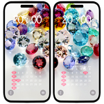 誕生石を集めたルースカレンダー【iPhone壁紙 23.７月８月】