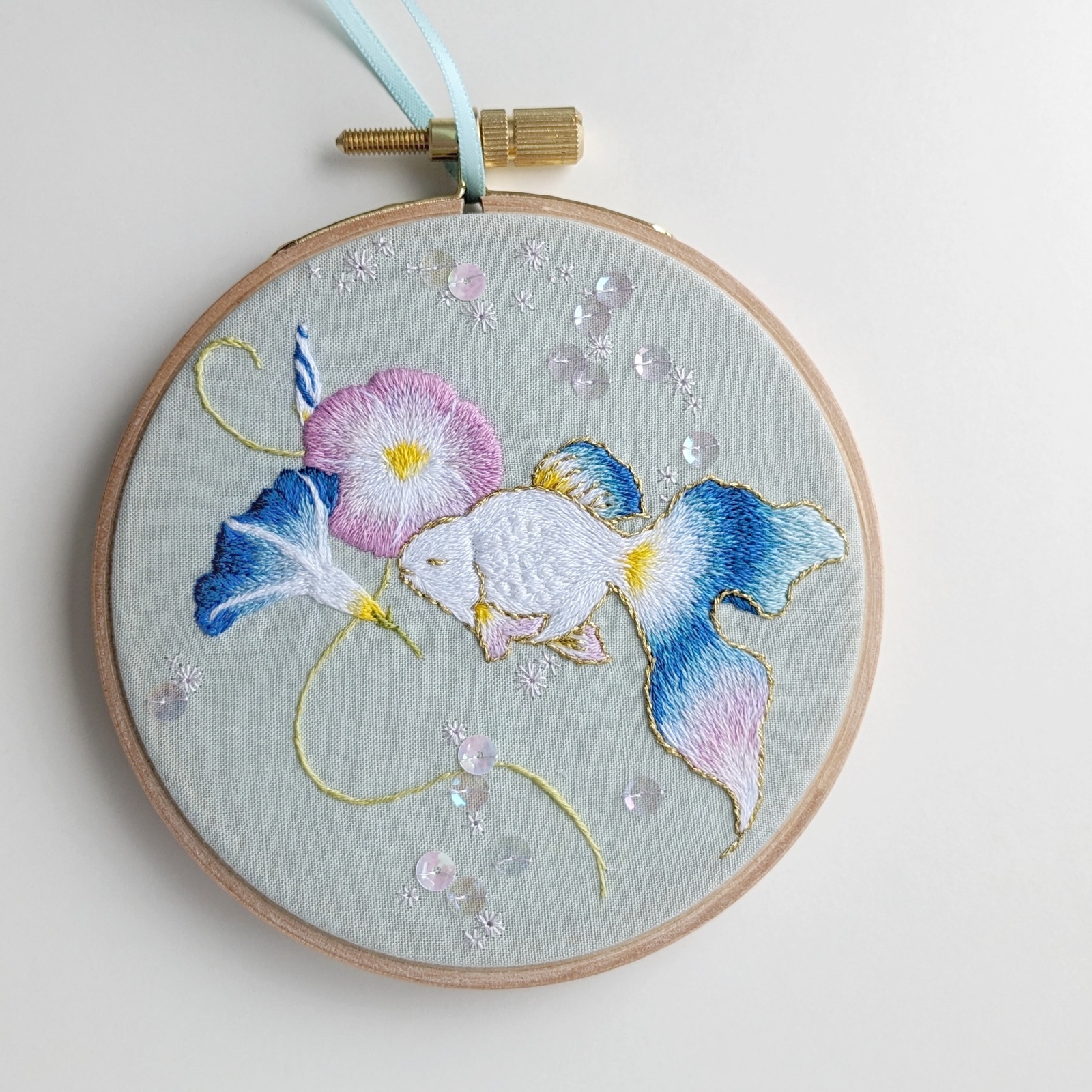 No.1026  刺繍 花 モチーフ ラメ入り 50枚