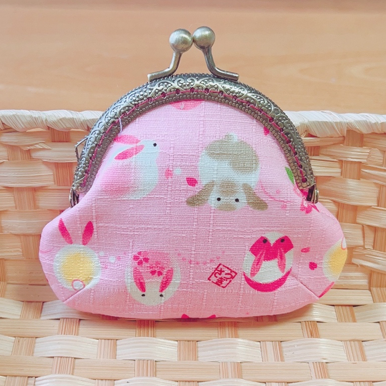 ハンドメイド　がま口小銭入れ　ねことうさぎ うさぎ がま口の人気通販 | minne 国内最大級のハンドメイド