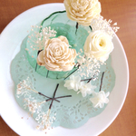 プリザーブドフラワー○薔薇とアジサイとかすみ草とソラフラワーヘッドドレス