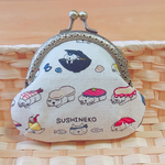 👛寿司🍣猫🐱小銭入れ がま口👛 🎄クリスマスプレゼント🎁