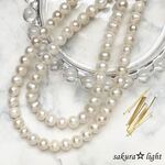 【10個】淡水パール ポテト 5～7mm Tピン付き