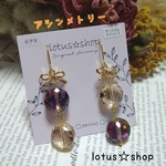 ピアス　イヤリング　ガラスビーズ　アシンメトリー　No.119