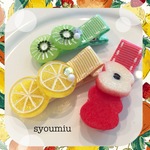 【再販】〈3個セット〉夏にぴったり☆フレッシュフルーツのヘアクリップ